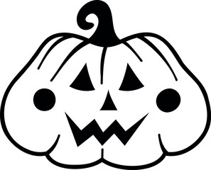 Halloween spooky pumpkin. Jack O Lanter illustration vector.