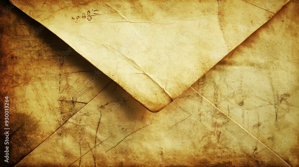 Poster the back side of the envelope is textured for copy space, and has an envelope design with cellulose 
