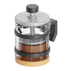 French press 3D Icon