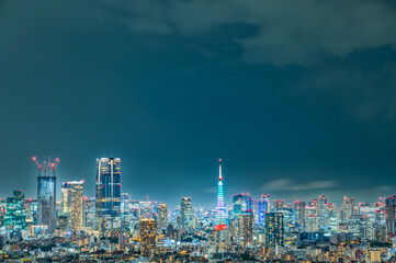 日本の首都東京の夜景