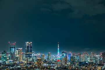 日本の首都東京の夜景