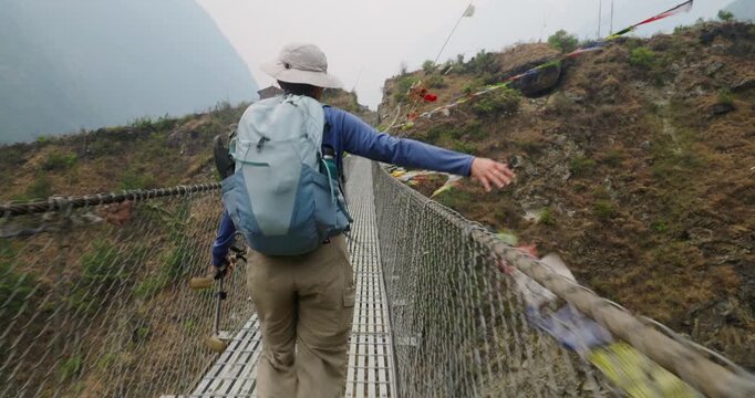prayer flag nepal bridge