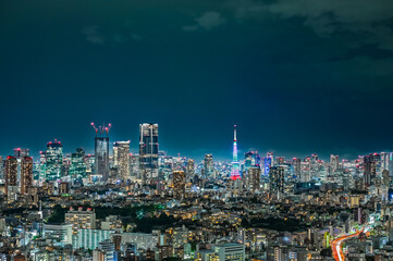 日本の首都東京の夜景