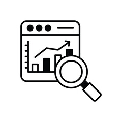 Data Insights icon vector stock illustration