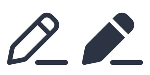 Simple Edit icons set designed in filled, outline, line and stroke style