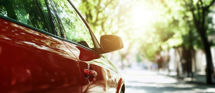 A ceramic car tint protects red cars from UV rays and rejects heat