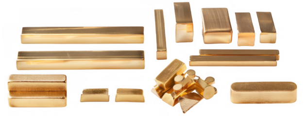 Set of Golden Metal Bars
