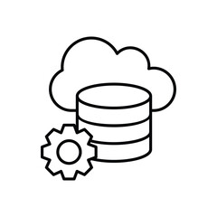 Database icon vector stock illustration