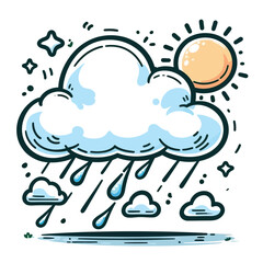 Stunning Cloud Vector Illustration in Minimalist Design