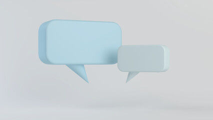 Dialogue speech bubbles on a white background