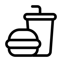 Fast Food Icon in Flat Style Suitable for Web, Apps, Presentation, or Printable Meanings