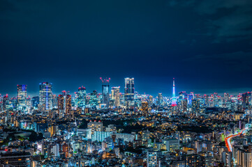 日本の首都東京の夜景
