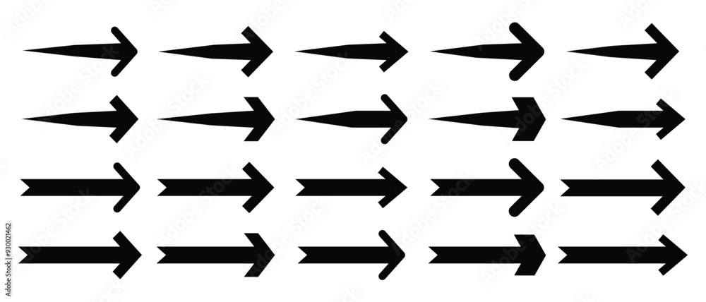 Poster arrows set- vector. set of arrows different. arrow icon. modern simple arrows. vector illustration.