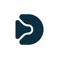 Letter D logo design template elements