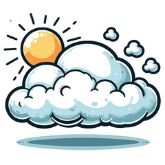 Stunning Cloud Vector Illustration in Minimalist Design