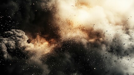 Obraz premium Grain dust and explosions in an abstract film texture background. Generative AI.