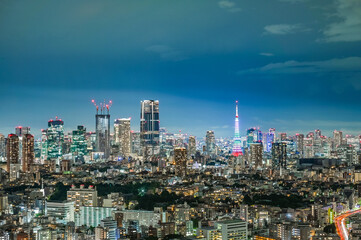 日本の首都東京の夜景