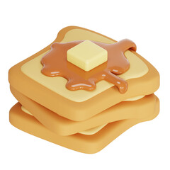 French Toast 3D icon