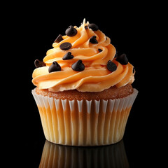 Orange Cupcake with Chocolate 