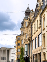 Antique building view in Esch-sur-Alzette, Luxembourg