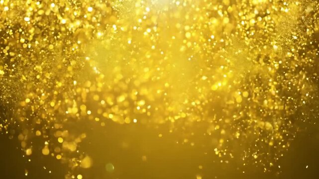 Golden Shower: A mesmerizing abstract image of golden liquid cascading downwards, creating a dazzling display of shimmering droplets and ethereal light. Perfect for luxury, celebration, and abstract d