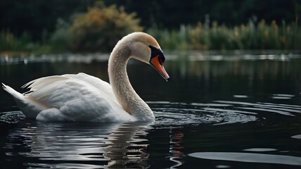 Fototapeta premium swan on the lake