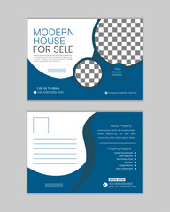 Corporate Creative real estate social media post template, architecture modern postcard design layout