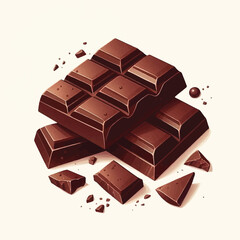 Delicious Chocolate Bar Vector Illustration for Sweet Treat Designs