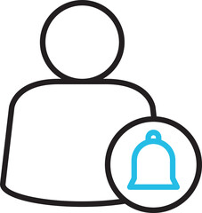 User and Bell Icon

