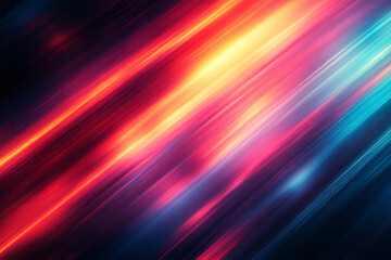 Interwoven vertical light stripes in red and cyan, creating a complex, layered abstract pattern,