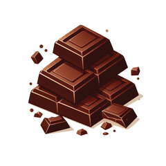 Delicious Chocolate Bar Vector Illustration for Sweet Treat Designs
