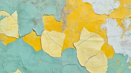 Obraz premium Dopamine yellow, Maillard and mint Mambo natural texture map