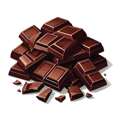 Delicious Chocolate Bar Vector Illustration for Sweet Treat Designs