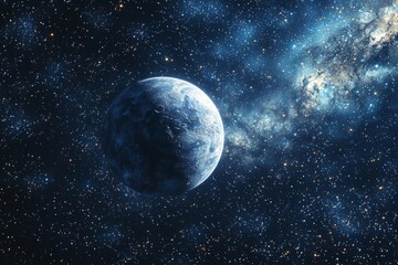 Obraz premium Space cosmic illustration with planets scene created with Generative AI