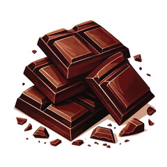 Delicious Chocolate Bar Vector Illustration for Sweet Treat Designs