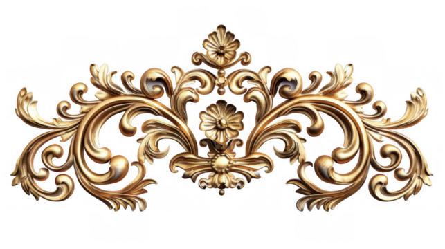 Intricate Golden Decorative Element