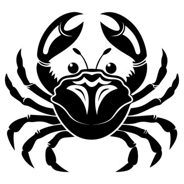 recommend clip art: Collection of crab silhouettes, underwater marine animal vector, and crab icon set. Sea crabs are a popular dish.
                    