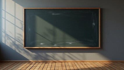 Fototapeta premium Blank chalkboard background stuck to the wall