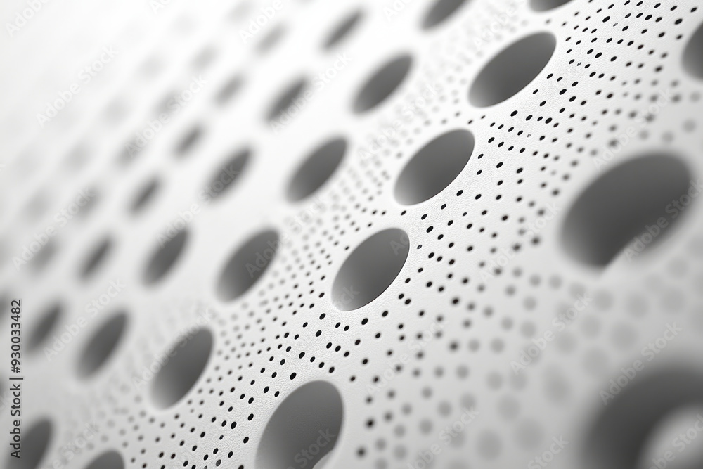 Poster minimalist dotted pattern in soft gray, creating a subtle texture that enhances without distracting,