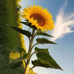 sunflower on blue sky