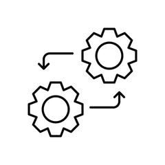Data Lifecycle icon vector stock illustration