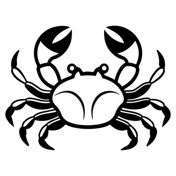 recommend clip art: Collection of crab silhouettes, underwater marine animal vector, and crab icon set. Sea crabs are a popular dish.
