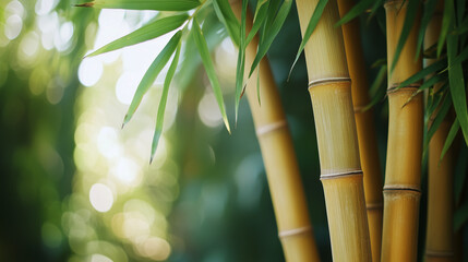 Bamboo trees, copy space.