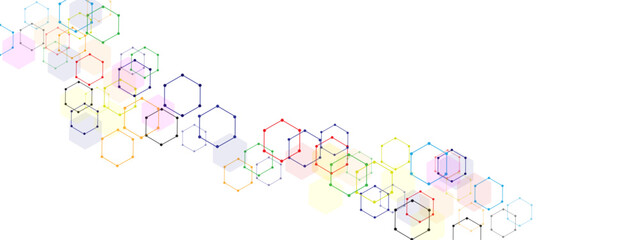 Abstract cube hexagon shape background. Geometric abstract background with simple hexagonal elements.