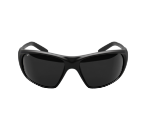 Black sunglasses with dark lenses isolated on white. PNG transparent.
