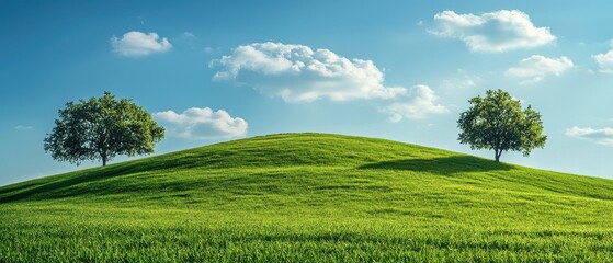 Obraz premium A serene green hill 