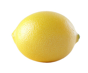 Whole yellow lemon isolated on white background. PNG transparent.