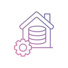 Data Warehouse icon vector stock illustration