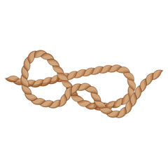 bend rope knot cartoon. splice binding, secure tension, strength cordage bend rope knot sign. isolated symbol vector illustration