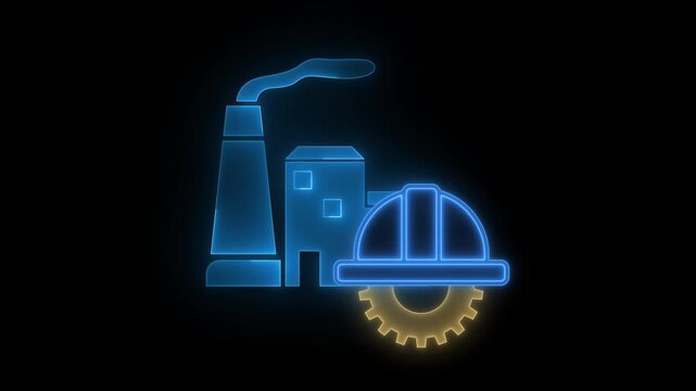 Industrial Manufacturing concept, responsible for the fabrication of products intended for industrial use from raw materials. Industrial Manufacturing icon isolated on transparent background.